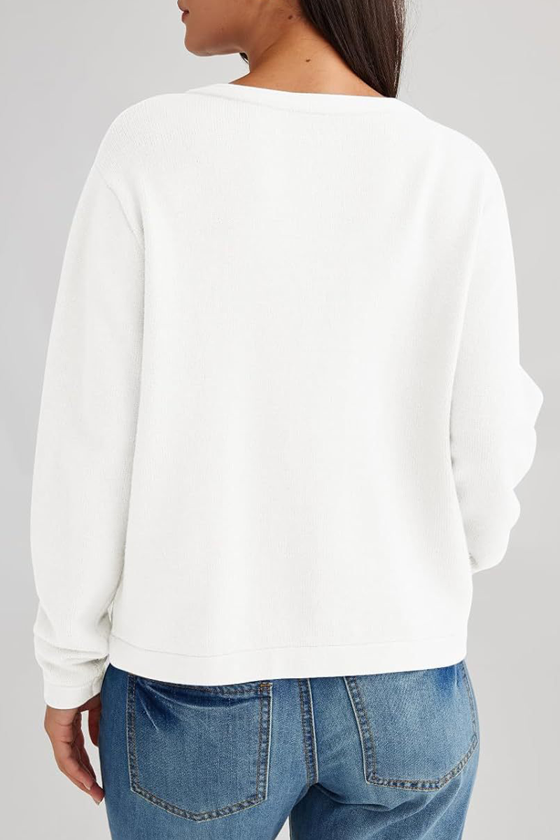 Loverson™ Günlük Günlük Düz Renk Cep Düğmeli O Yaka Dış Giyim (3 Renk)