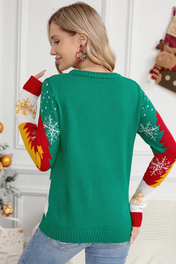 Loverson ™ NOEL BABA VE REYN GEYİĞİ KIZAK ÖRGÜ KAZAK