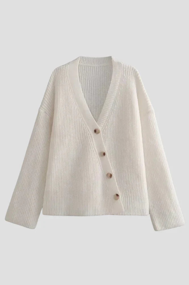 Loverson™ Gündelik Sokak Düz Renk Düğmeler Pileli V Yaka Dış Giyim