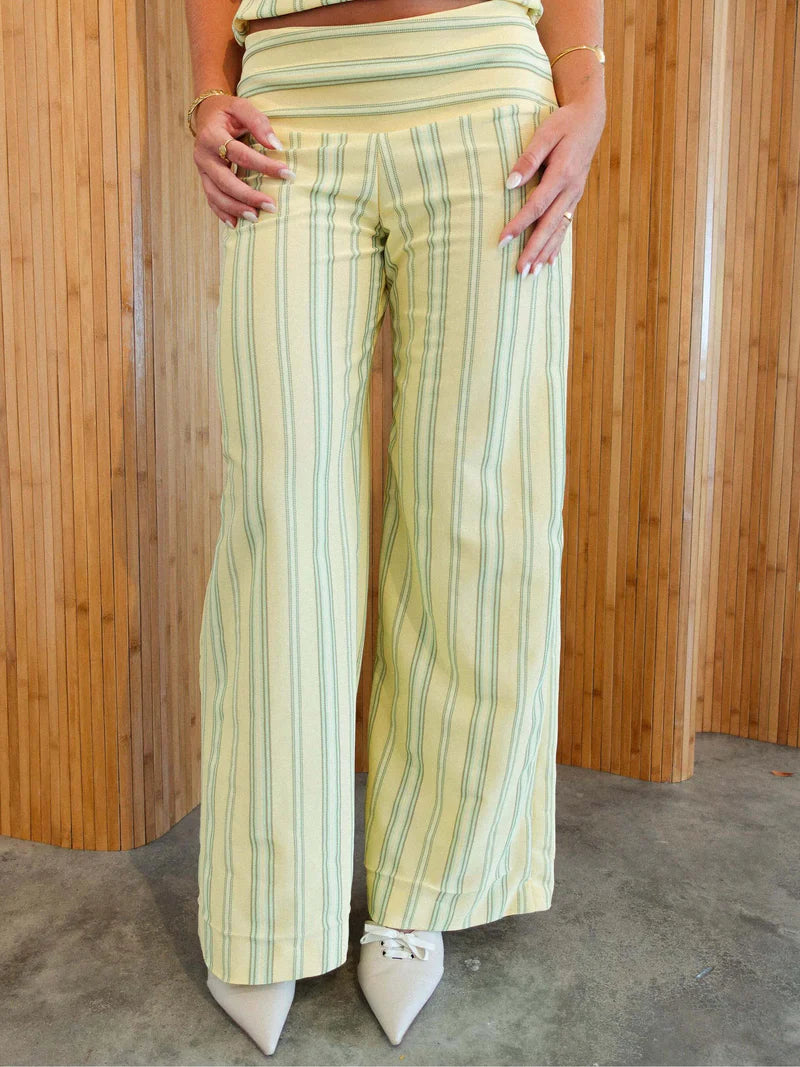 Loverson™ Zamansız Çizgili Pantolon Takımı