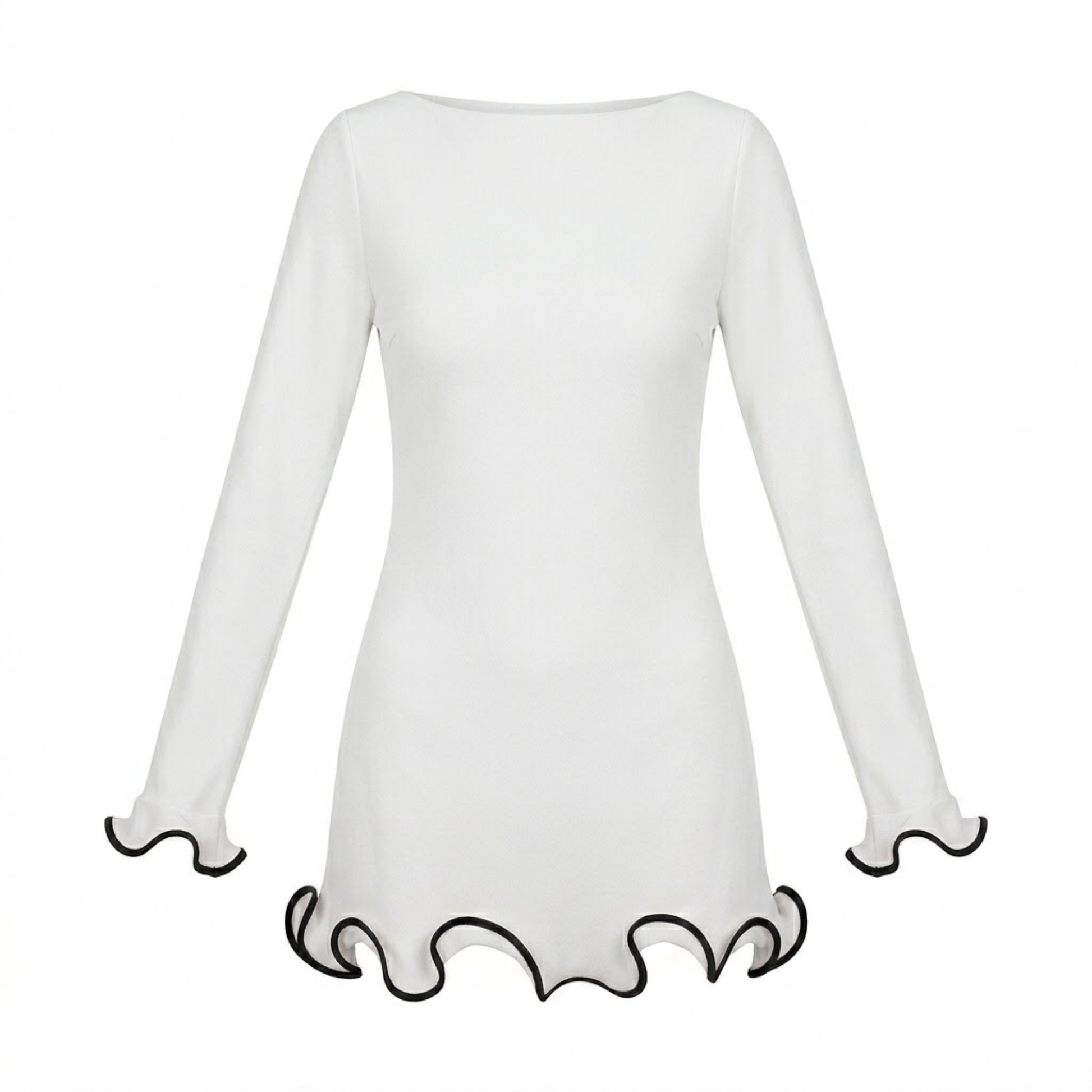 Loverson™  Fırfırlı Mini Elbise