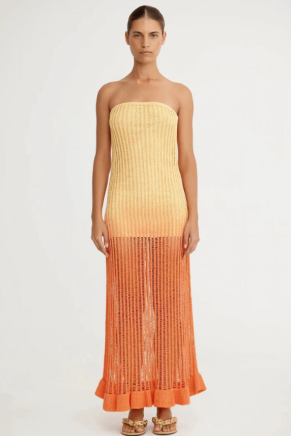 Loverson™ Amaya Straplez Uzun Elbise