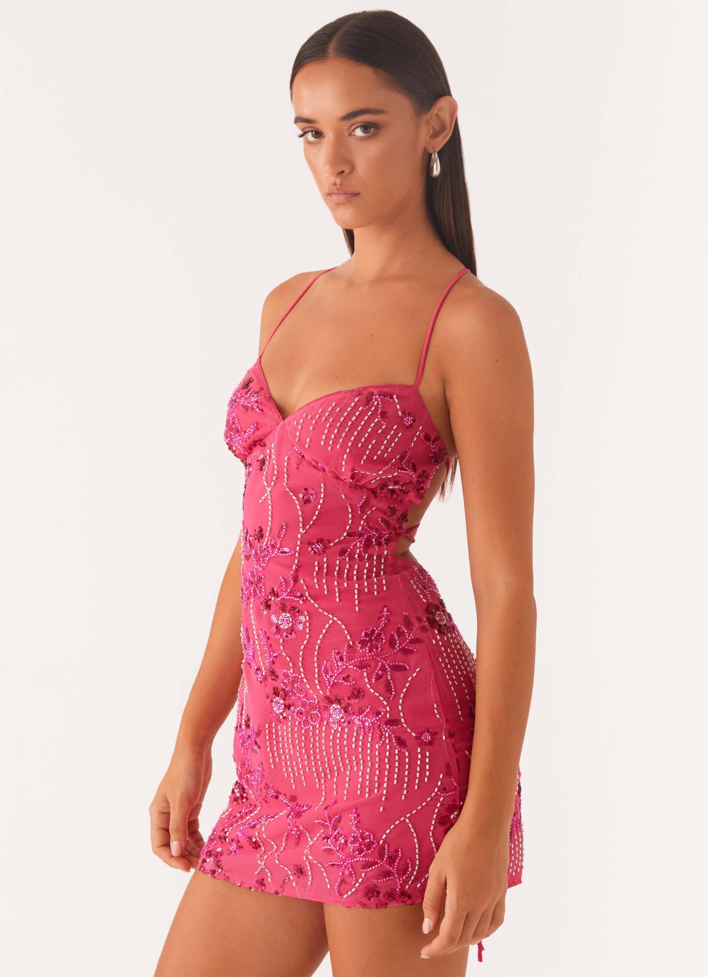 Loverson™ Sparkle Bloom Mini Dress