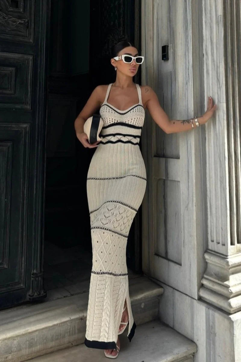 Loverson™ Uzun Yırtmaçlı Elbise