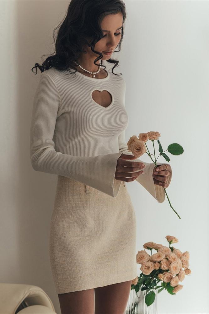 Loverson™ Kalp Kesimli Örgü Üst